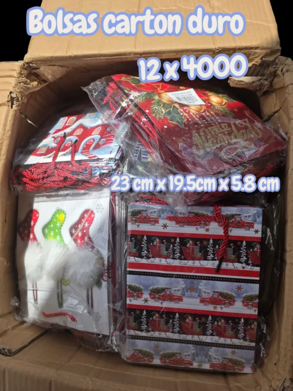 Bolsas Navideñas Cartón Duro Bolsas Navideñas Cartón Duro