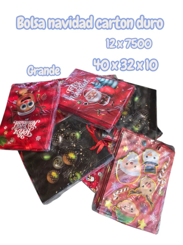 Bolsas Navideñas Cartón Duro