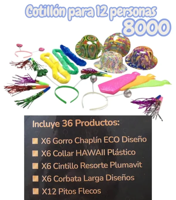 Cotillón para 12 Personas