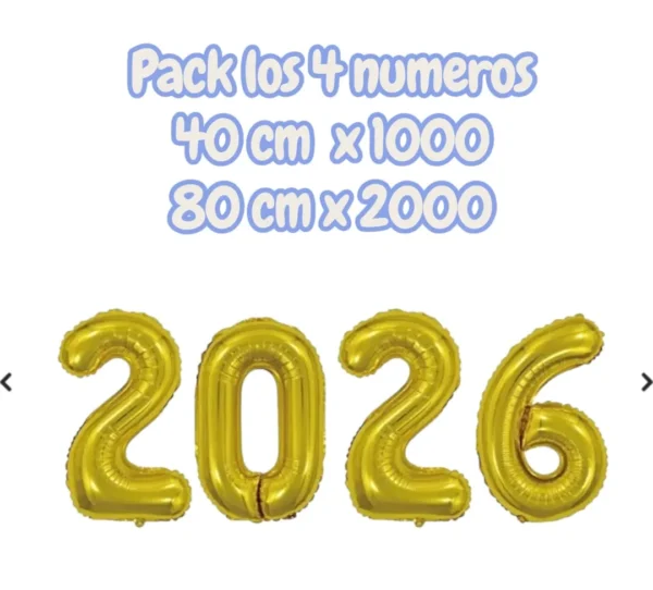 Globos Metálicos Números 2026