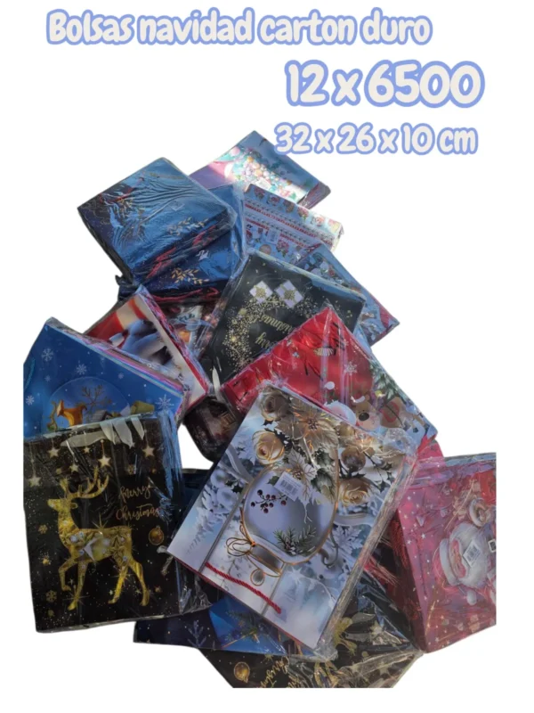 Bolsas Navidad Cartón Duro